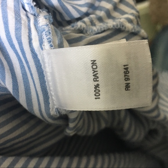 J. Jill Popover Tunic Blue & White Stripe Top - Picture 6 of 7